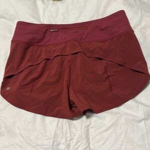 lululemon athletica Maroon Athletic Shorts